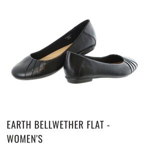 🌎 NIB Earth Women’s Bellwether Ballet Flat in Black Calf Leather in 9 wide🌎
